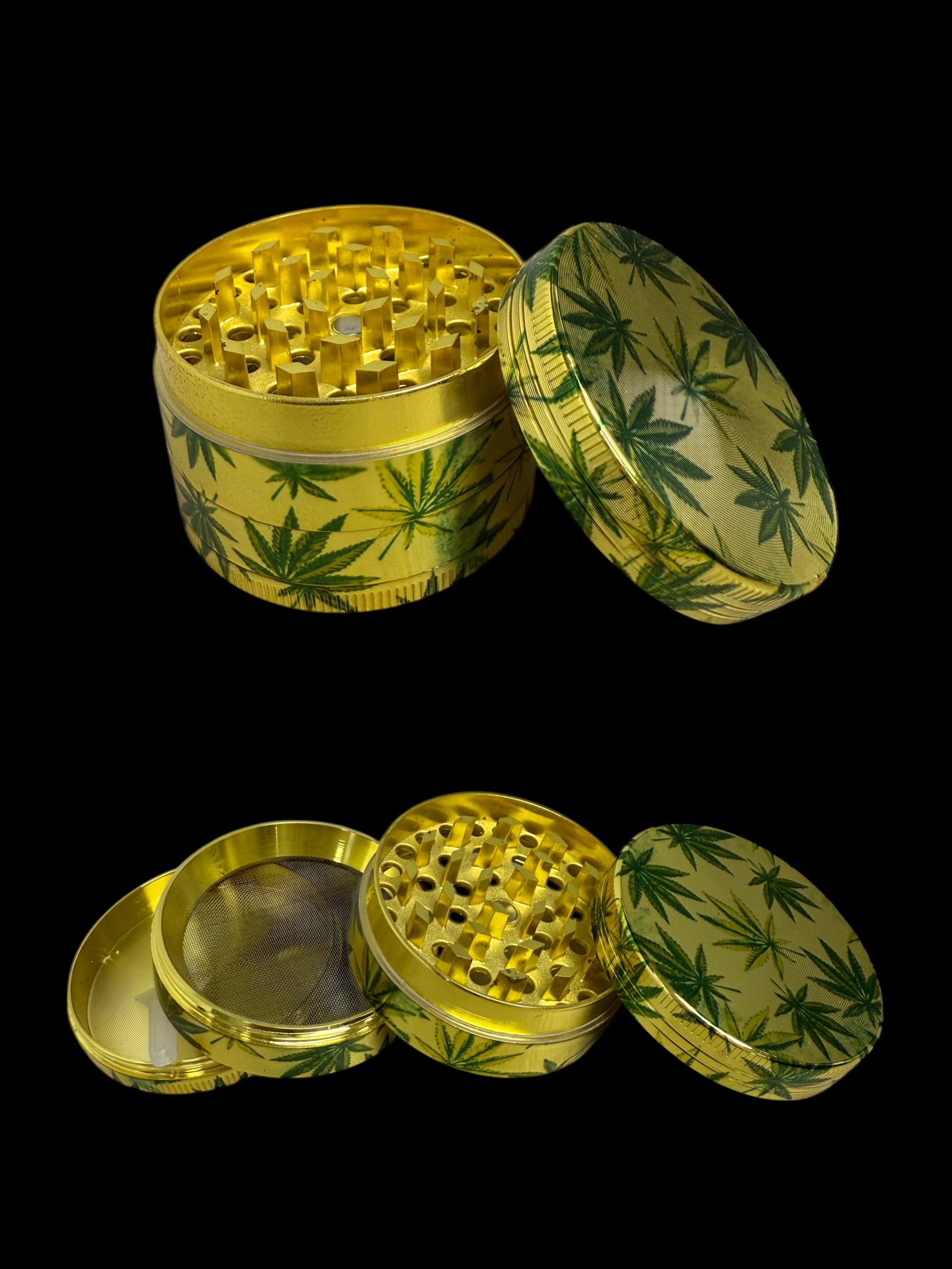 GRINDER METAL OR ET FEUILLES